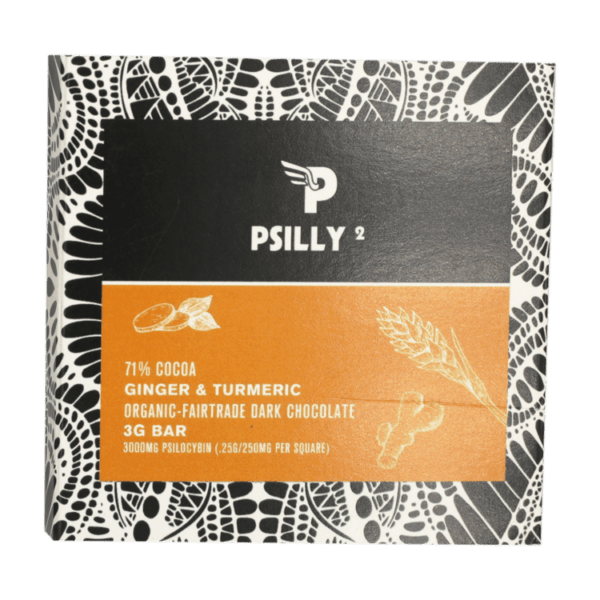 Psilly - Dark Chocolate Bar - Ginger & Turmeric | Shroom Delivery Canada